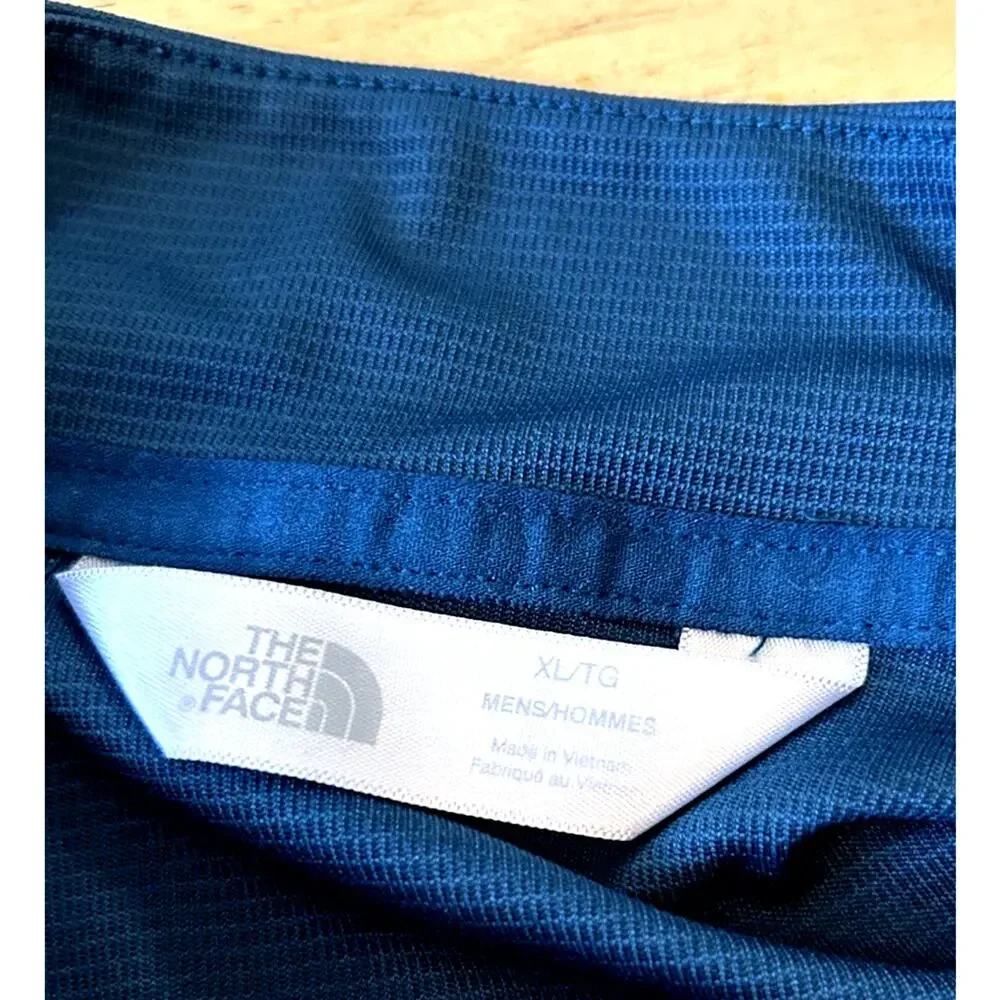 North Face Pullover Shirt Mens XL Teal Blue VaporWick Quarter Zip Outdoor Hiking